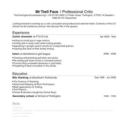 PDF Resume template black_simplicity