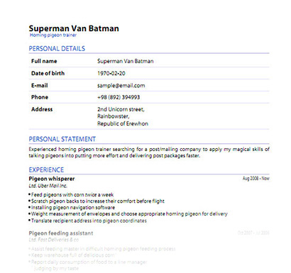 PDF Resume template solid_wide